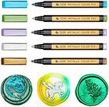 ONWINPOR Wax Seal Pen Set, Metallic Marker Pens Wax Seal Pen for Decorating Wax Seal Stamp Suit for Wax Sealing Beads Sticks, Ideal Tool for Wedding Invitation Envelope (5 Colors)