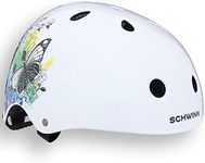 Schwinn Girls' Butterfly Bmx Helmet, Butterfly (White), 54-58cm UK