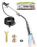 Propane Torch Weed Burner Kit, ETOOLAB Weed Torch Output 1,800,000 BTU with Self Igniter Blow Torch with 9.8FT Hose for Flame Torch Weeds, Roof Asphalt, Ice Snow, Road Marking, Garden Torch