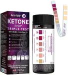 50ct ✓✓✓ T R I P L E TEST Ketone Strips | Complete KIT | 3x Urine Accuracy for Ketogenic, Ketosis, Low-carb, Paleo & Keto Diets | Urinalysis Test Tube, Travel Pouch & Built-in Color Chart | XL Strip