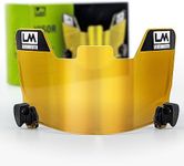 Loudmouth Football Visor - Universal Fit Youth & Adult Football Helmet Visor (Gold)