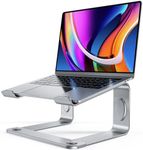 LORYERGO Laptop Stand, Ergonomic Laptop Riser Laptop Mount for Desk, Notebook Stand Compatible with All 10-15.6” Laptops,Silver