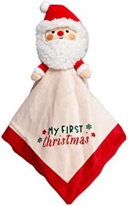 Pearhead Baby's First Christmas Security Blanket, Soft Baby Lovey for Babies, Snuggle Toy Stuffed Animal, Infant and Toddler Security Toy, Baby Boy or Baby Girl Lovie, New Baby Gift, Holiday Lovey