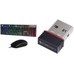 Zebronics War Gaming Keyboard and Mouse Combo,Gold Plated USB, Braided Cable,Multicolour LEDs/Gaming