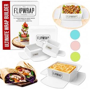 The Flipwrap Tortilla Wrap Maker Kit | Ultimate Wrap Builder for 7" and 10" Tortillas | Alternative to Burritos and Quesadillas | Perfect for Kid's Lunches | Tamper Cutter and Storage Box Included