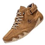 2024 Couple's Autumn New Foreign Trade High Top Boots Men's And Women's Leisure Short Boots Trend Fringe, Brown, 9