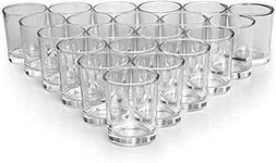 WEBHUSHI Glass Tea Light Candle Holders, Pack of 96