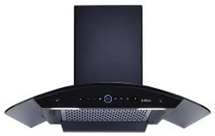 Elica 90cm 1600 m3/hr BLDC Filterless Autoclean Kitchen Chimney with 15 Years Warranty | PRO PLUS FL BLDC HAC LTW 90 MS NERO | Black | Touch Control with Round RPM Display + Motion Sensor