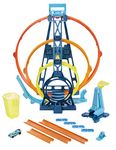 Hot Wheels Track Builder Unlimited Triple Loop Kit Collapsible 3-Loop Gift Set for Kids 6 to 12 Years Old & One 1:64 Scale Hot Wheels Vehicle with Connection Points, GYP65