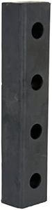 Vestil DBE-20-1 Rubber Hardened Molded Bumper, Rectangular, Vertical Mount, 20" Length, 4-1/2" Width, 3" Depth