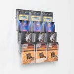 Wonderwall Expanda-Stand Wall Mounted Leaflet Display System Clear Pockets – Ideal for Reception Areas (12 X A5 pockets)