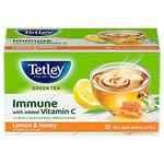 Tetley Green Tea Immune with Added Vitamin C, Lemon and Honey, 25 Tea Bags