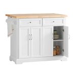 SoBuy FKW71-WN, Extendable Kitchen Storage Trolley Kitchen Cabinet Cupboard Sideboard Kitchen Island