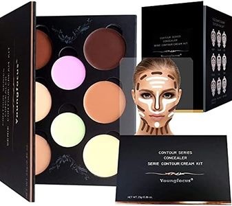 Youngfocus Professional Makeup Highlight & Contour Pro Palette, Cosmetics Cream Contours Kit, 8 Visible Mats and For Light & Dark Skin - Vegan, Cruelty Free - Idea