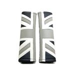 2pcs Leder Sicherheitsgurt Schulterpolster Kissen Seat Belt Shoulder Pad Cushion for Mini Cooper Clubman Countryman Hardtop Hatchback Coupe Roadster (Union Jack B)