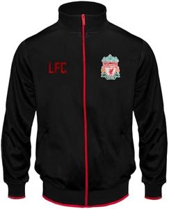 Liverpool FC - Chaqueta de Entrenamiento Oficial - para Hombre - Estilo Retro - Negro - XL