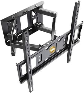 RICOO TV Wandhalterung Fernseher Halterung Fernsehhalterung Schwenkbar Neigbar für 32-55 Zoll Universal Schwenkarm für Wand S5244 Fernseh-Arm bis 50 Kg Flach & Curved & VESA 400 x 400 mm