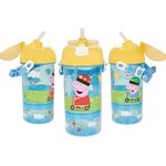 Peppa Pig Snack & Sip Water Bottle & Snack Pot – Reusable Kids 400ml PP Canteen with Straw – Official Merchandise by Polar Gear – BPA Free & Recyclable - School Nursery Sports Picnic