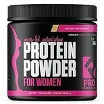 PRO NUTRITION LABS Whey Protein Vanilla Powder for Women - Supports Lean Muscle Mass - Low Carb - Gluten Free - Grass Fed and rBGH Hormone Free Vanilla Whey (Creamy Vanilla, 1 lb)