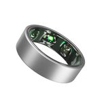 Gabit Smart Ring | 7+ Day Battery | Sleep, Fitness, Nutrition, Stress | Track Steps, VO2 Max, Recovery, Calorie Counter | Buy Sizing Kit First | Smart Ring for Men & Women | Titanium, Matte Silver 10