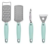 Vegetable Peelers Graters for Kitchen Set, 4-PCS Sharp Stainless Steel Peelers Graters for Potato, All Fruits & Veggie