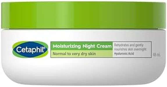 CETAPHIL Crema Hidratante enriquecida con ácido hialurónico, Facial de noche 48ml, pieles normales, secas y muy secas, hidrata durante la noche