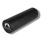 Bodylastics 30cms (30cms Length x 14cms Width) Hard Foam Roller for Deep Tissue Massage, Pain Relief from Sore Muscles, Pre & Post Exercise Fitness Workout Sessions