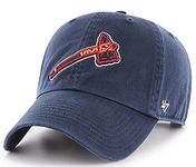 Atlanta Braves Navy Alternate Hammer Clean Up Adjustable Hat, Adult One Size Fits All, Navy, One size