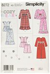 Simplicity Pattern 8272 K5 (7-8-10-12-14) Child's and Girl's Sleepwear and Robe, Paper, White, 22 x 15 x 1 cm