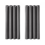 Deconovo Grey Blackout Curtains 46 x 54 Inch Eyelet Super Soft Thermal Insulated Bedroom Blackout Eyelet Curtains for Living Room Light Grey 2 Panels