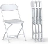 4 PACK White Foldable Plastic Chair
