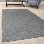 BORING PANDA Area Rugs – Low Pile, Contemporary Rugs for Living Rooms, Bedrooms, Dining Rooms, and Entryways - Modern Design, No Shedding Construction - Grey, 200x290 cm