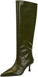 L37 HANDMADE SHOES Women's Somebody Told Me Knee high Boot, Green, 8 US