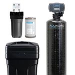 Aquasure Harmony Series 64,000 Grains Whole House Water Softener Bundle with Automatic Digital Metered Control Head, Reduces Hardness, 4-6 Bathrooms
