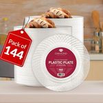 Prestee Clear Plastic Plates 144ct 