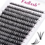 FADLASH Individual Eyelashes 40D Cluster Lashes 0.07 Lashes Individual Cluster D Curl Lash Cluster DIY Lash Extension Kit Eyelash Clusters 8-16mm Mix Individual Lashes Extensions