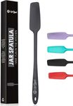 Silicone Jar Spatula | 600F Heat Resistant Non-Stick Rubber Scraper | Perfect for Jars, Smoothies, Blenders | One Piece Utensils | Durable Kitchen Cookware (UpGood Professional Spatulas, Grey)