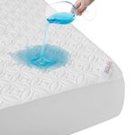 BEDLORE Waterproof King Size Mattress Protector, Brushed Microfiber with Upgraded TPU Layer, Deep Pocket, Hypoallergenic, Breathable, Noiseless, Oeko-tex Mattresses Cover (White)