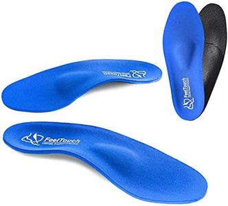 FeetTouch Strong Arch Support Orthotics for Metatarsalgia Morton's Neuroma,Ball of Foot Pain Relief Inserts Plantar Fasciitis Flat Feet with Poron Heel Cushion, Blue, Men8-8.5/Women10-10.5