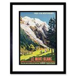 Wee Blue Coo Rail Train Mont Blanc French Alps Railway France Picture Framed Wall Art Print