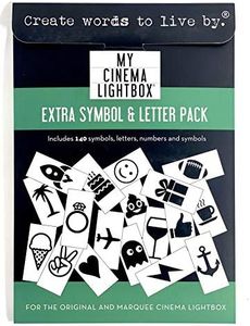 My Cinema Lightbox Extra Letter and Symbol Packs, Colour Letters, Emojis, Fonts, for Light Box Size A5, A4, A3, Plus Storage (A4 - Original Lightbox, Extra Letters, Numbers, Symbols)