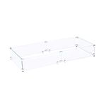 Celestial Fire Glass Fire Pit Flame Guard for 36”x12” Rectangular Burner Pan (Actual Size is 41.5" x 17.5" x 6"), Tempered Glass