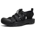 KEEN Men's Newport H2 Sandal, Triple Black, 9.5 UK