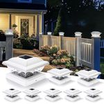 Solpex Solar Post Lights, IP65 Waterproof Solar Lights Outdoor Garden Post Lamp, Solar Post Cap Lights for 5×5 4×4 3.5×3.5 inch/ 13×13 10×10 9×9 cm Patio Fence Deck Wooden Posts(8 Pack)