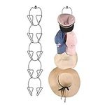 Tincogo 5 Pack Door & Wall Mounted Hat Rack Cap Rack Baseball Cap Towel Rack Holder Organizer for Baseball, Caps,Scarfs,Handbag,Towels Closet (Door Hooks and Sticky Hooks Includes)