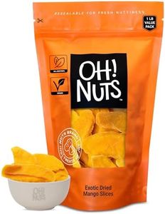 Oh! Nuts Exotic Dried Mango Slices - 1LB Bulk Bag - Dehydrated Sweetened Chunky & Chewy Juicy Fruit Bites for Snacking & Baking - Low Cholesterol, High Fibers