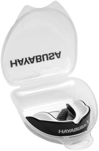 Hayabusa Combat Sports Mouth Guard Youth, Kids and Adult Sizes Comes with Case - Black/White, Youth