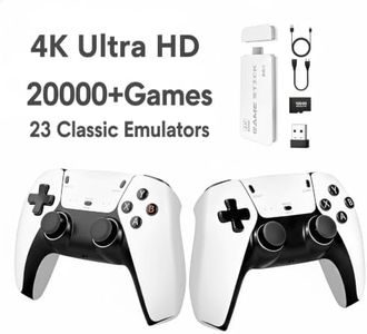 Retro Game Console 128GB – 20000+ Built-in Classic Games, Plug & Play 4K HDMI TV Gaming System with 2 Wireless Controllers, Retro Gaming Console for Everyone