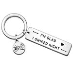 QMVMV Funny Couple Keyring Gifts Anniversary Keychain for Boyfriend Girlfriend New Relationship Gifts Inspirational Birthday Valentine's Day Wedding Gift for Wife Husband