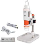 Celestron 44316 MicroDirect 1080P HDMI Handheld Digital Microscope, 10x-220x Magnification, Grey/White